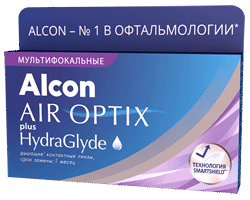 Air Optix plus HydraGlyde Multifocal (3 линзы)